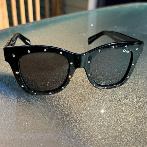 Quay AFTER HOURS RHINESTONE blk/blk •SUPER RARE• Sunglasses - Picture 9 of 16
